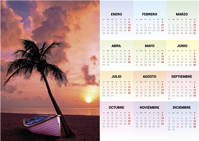 Calendario Póster A3 Horizontal