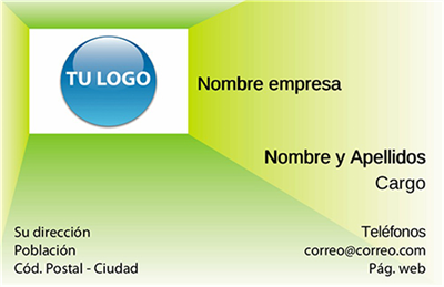 Tarjeta Verde Cuadrado