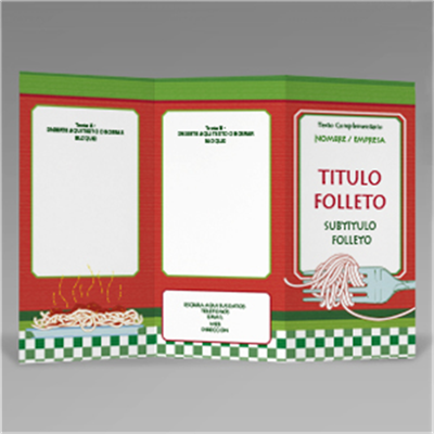 Tríptico Restaurante Italiano