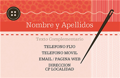 Tarjeta Comercial Costura