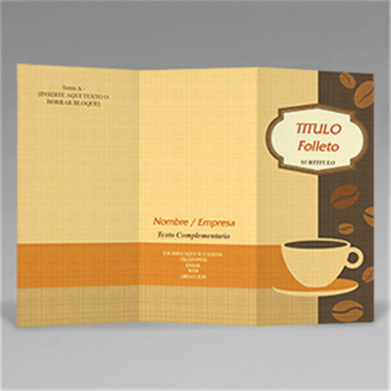 Impresión barata de tríptico Café. Diseña online gratis