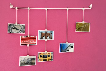 Decorar pared con fotos 10x15